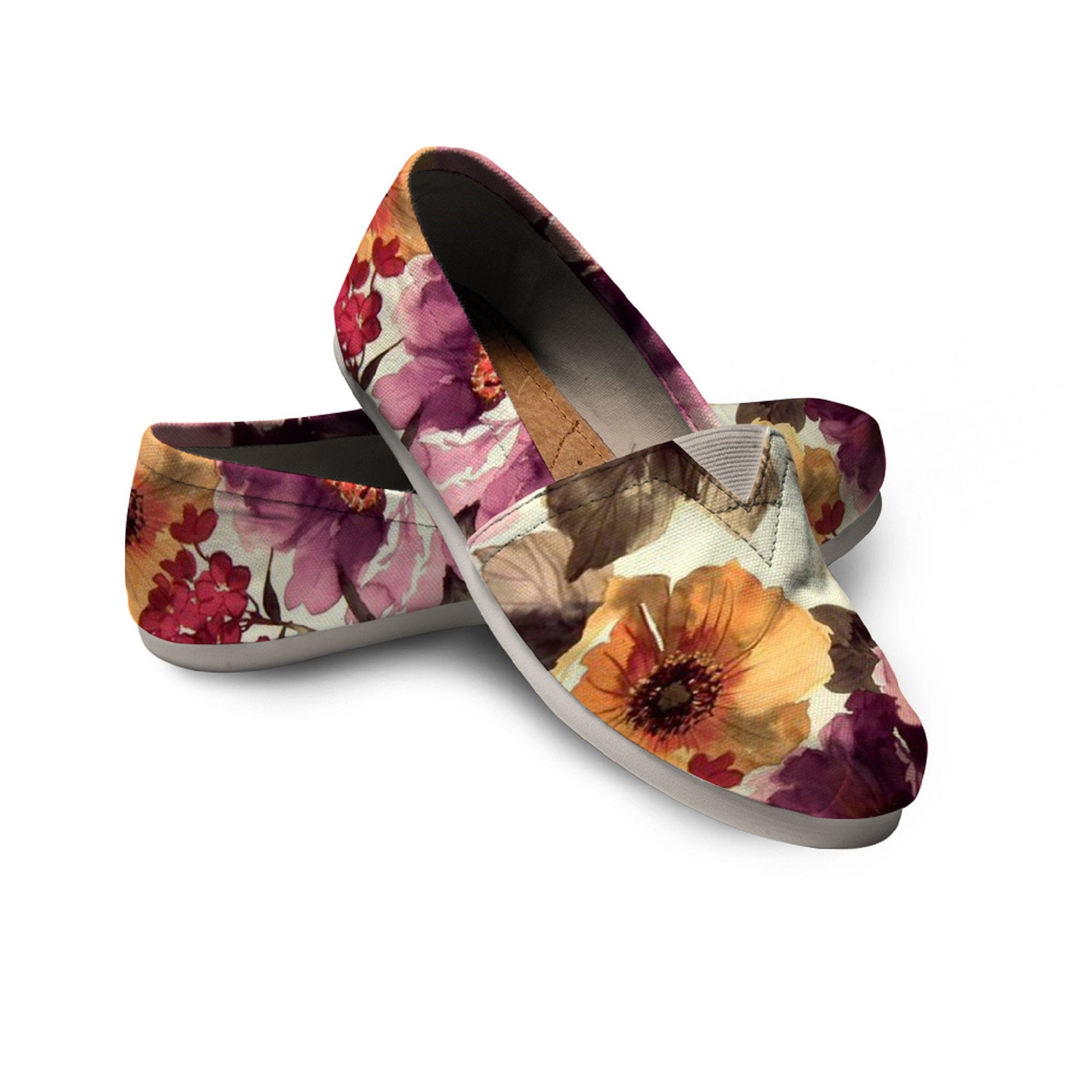 Succulent Shoes Floral Shoes Flower Shoes Flower Garden Women Casual Shoes 7