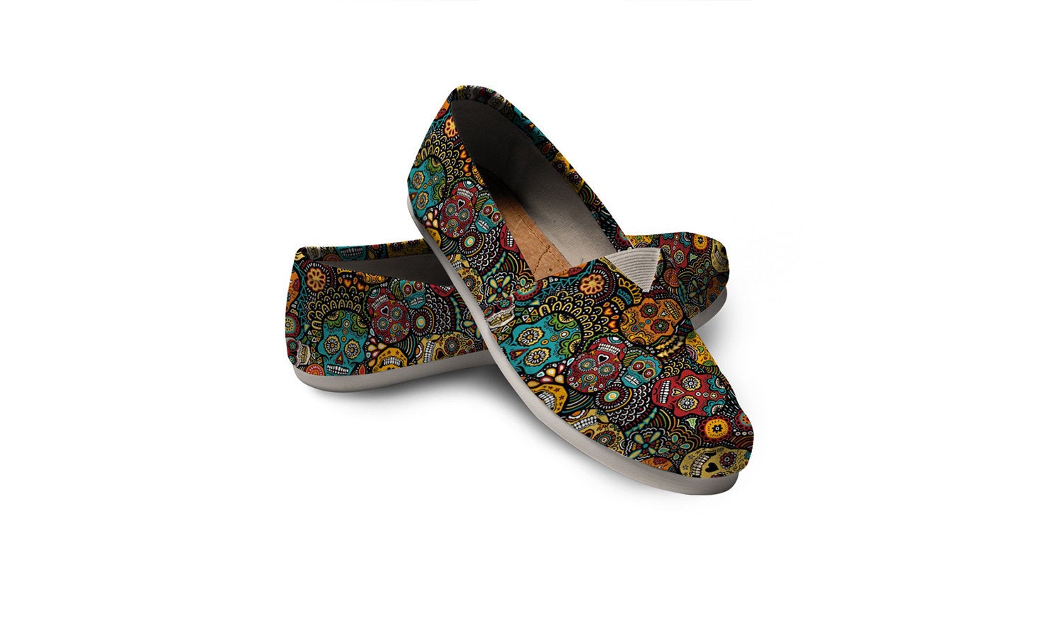 Sugar Skull Shoes 2 Dalavare Women Casual Shoes