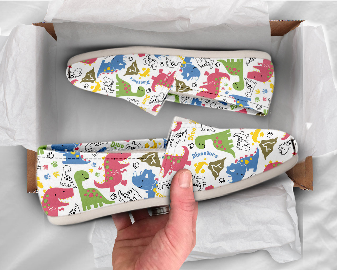 Womens Dinosaur Shoes Dinosaur Shoes Cute Shoes Canvas Women Shoes Girls Slip Ons Casual Shoes Dinosaur Gifts Dinosaur Print