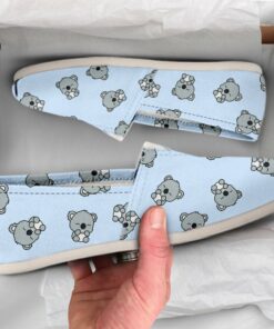 Womens Koala Shoes  Koala Shoes  Cute Shoes  Canvas Women Shoes  Girls Slip Ons  Casual Shoes  Koala Lover Gifts  Kawaii Clothing