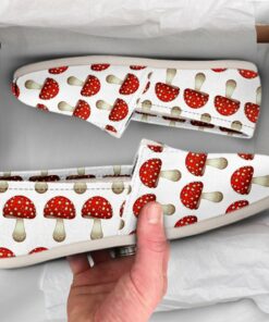 Womens Mushroom Shoes  Mushroom Shoes  Cute Shoes  Canvas Women Shoes  Girls Slip Ons  Casual Shoes  Mushroom Gifts  Mushroom Print