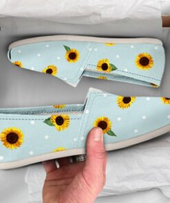 Womens Sunflower Shoes  Sunflower Shoes  Cute Shoes  Canvas Women Shoes  Girls Slip Ons  Casual Shoes  Sunflower Lover Gifts