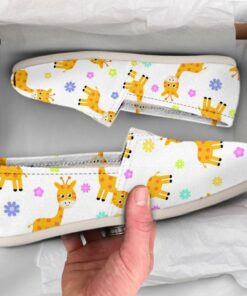 Yellow Giraffe Shoes  Womens Shoes  Cute Shoes  Canvas Women Shoes  Girls Slip Ons  Casual Shoes  Giraffe Gifts  Giraffe Print